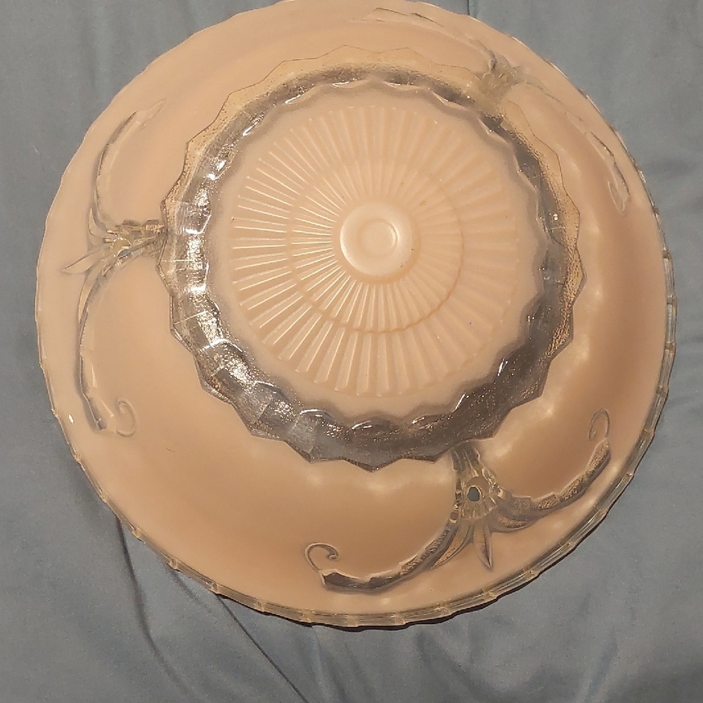 Vintage Ceiling Light Fixture with Silver Accents